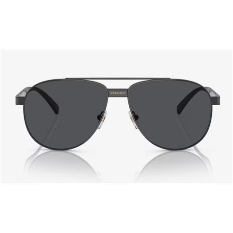 versace ve2209 sunglasses|Versace Grey Pilot Unisex Sunglasses VE2209 100987 58.